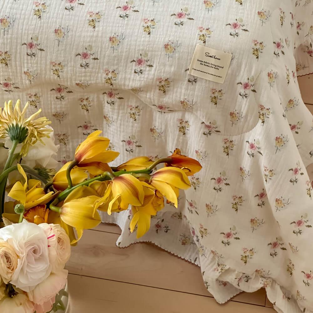 Floral Cotton Quilt Set - StuffedHome