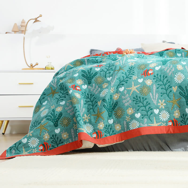 Ocean Themed Throw Blanket - StuffedHome