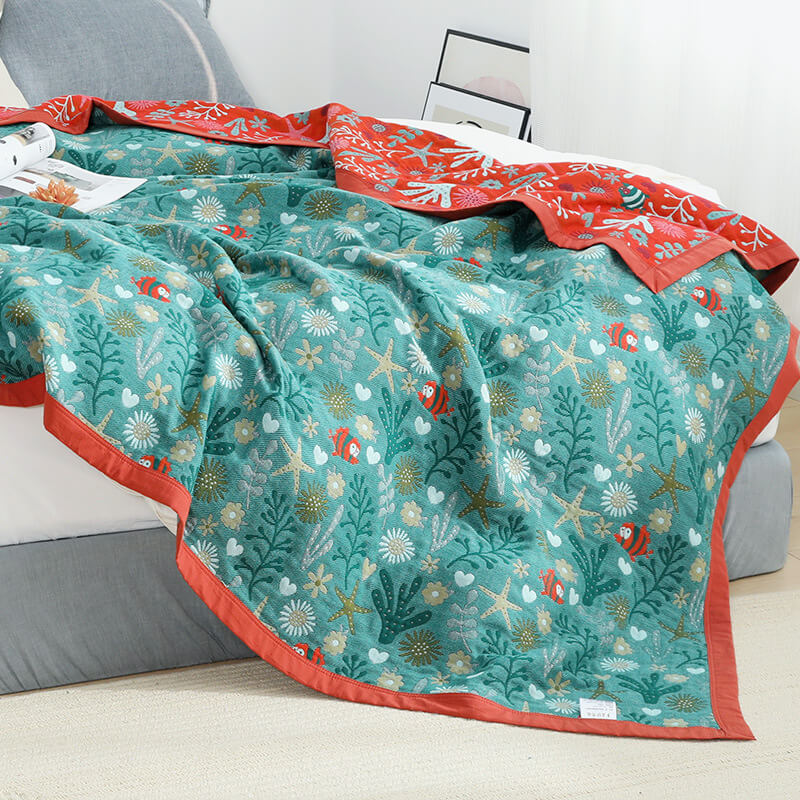 Ocean Themed Throw Blanket - StuffedHome
