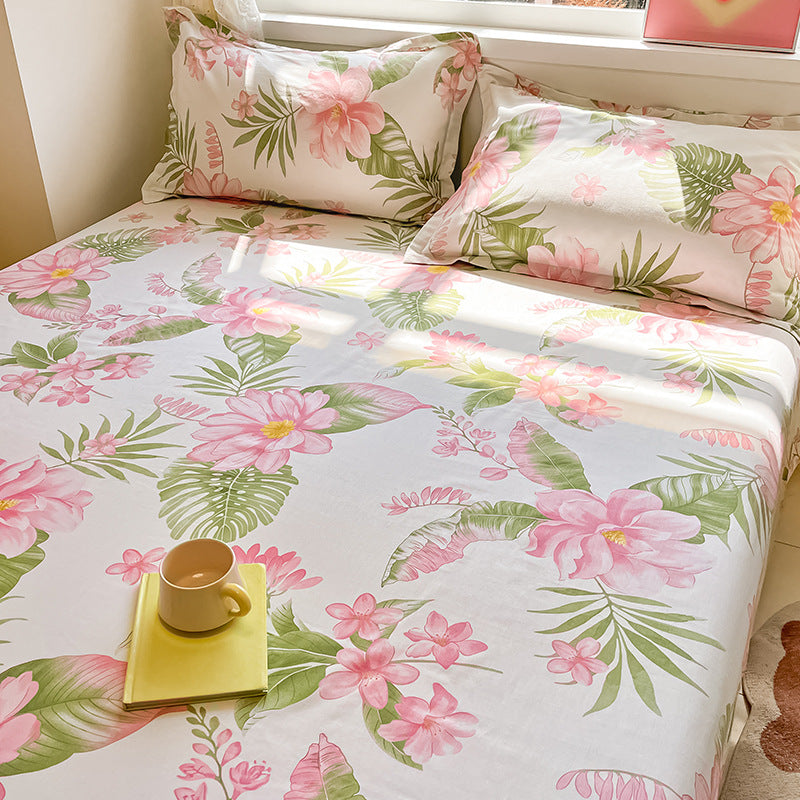 Floral Fitted Bed Sheet - StuffedHome