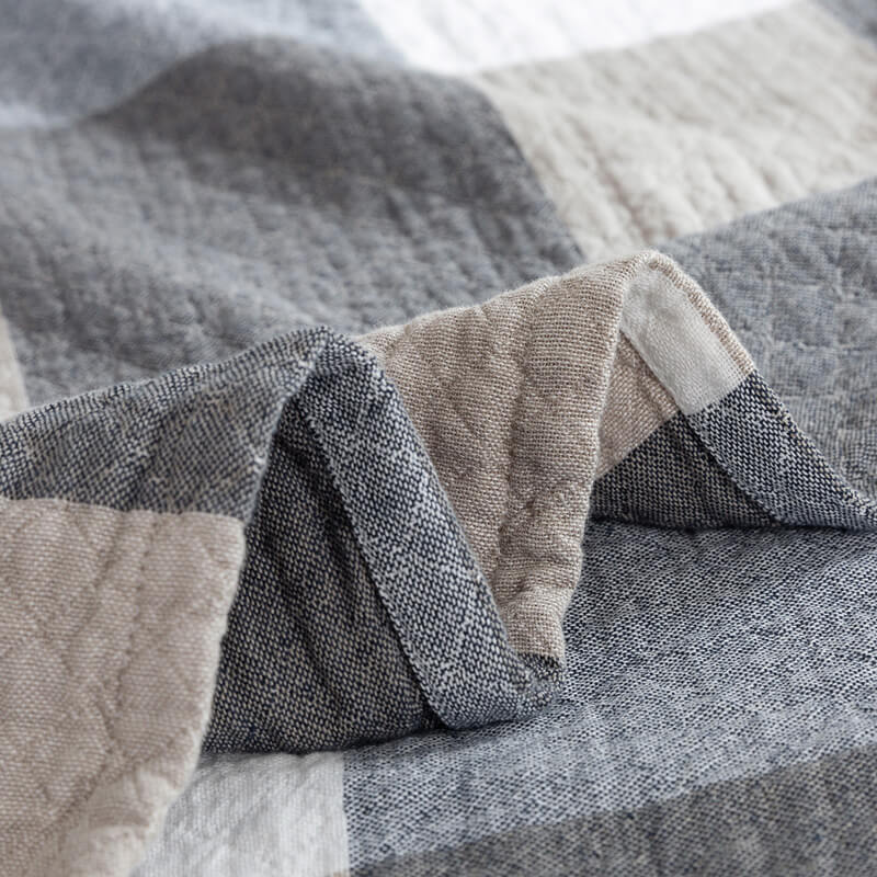 Cotton Plaid Queen Blanket - StuffedHome