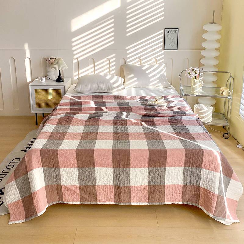Cotton Plaid Queen Blanket - StuffedHome