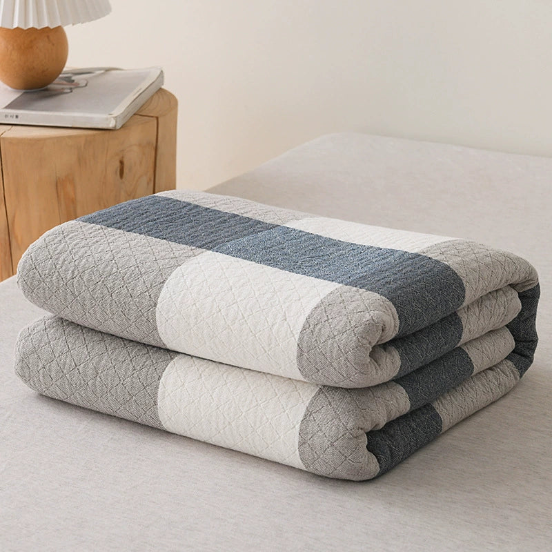 Cotton Plaid Queen Blanket - StuffedHome