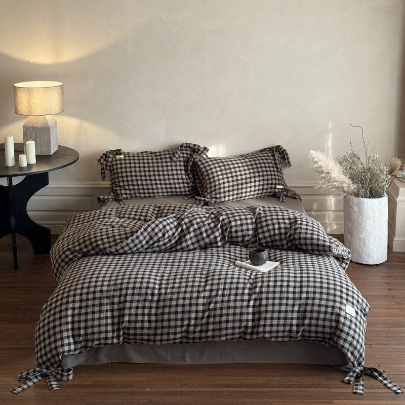 Cotton Gingham Duvet Cover - StuffedHome