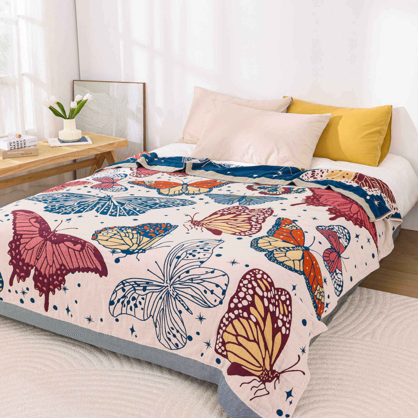 Queen Size Butterfly Bed Blanket - StuffedHome