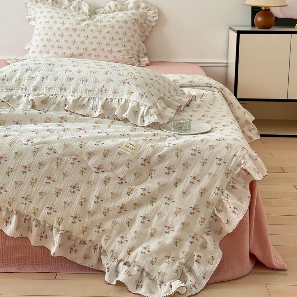 Floral Cotton Quilt Set - StuffedHome