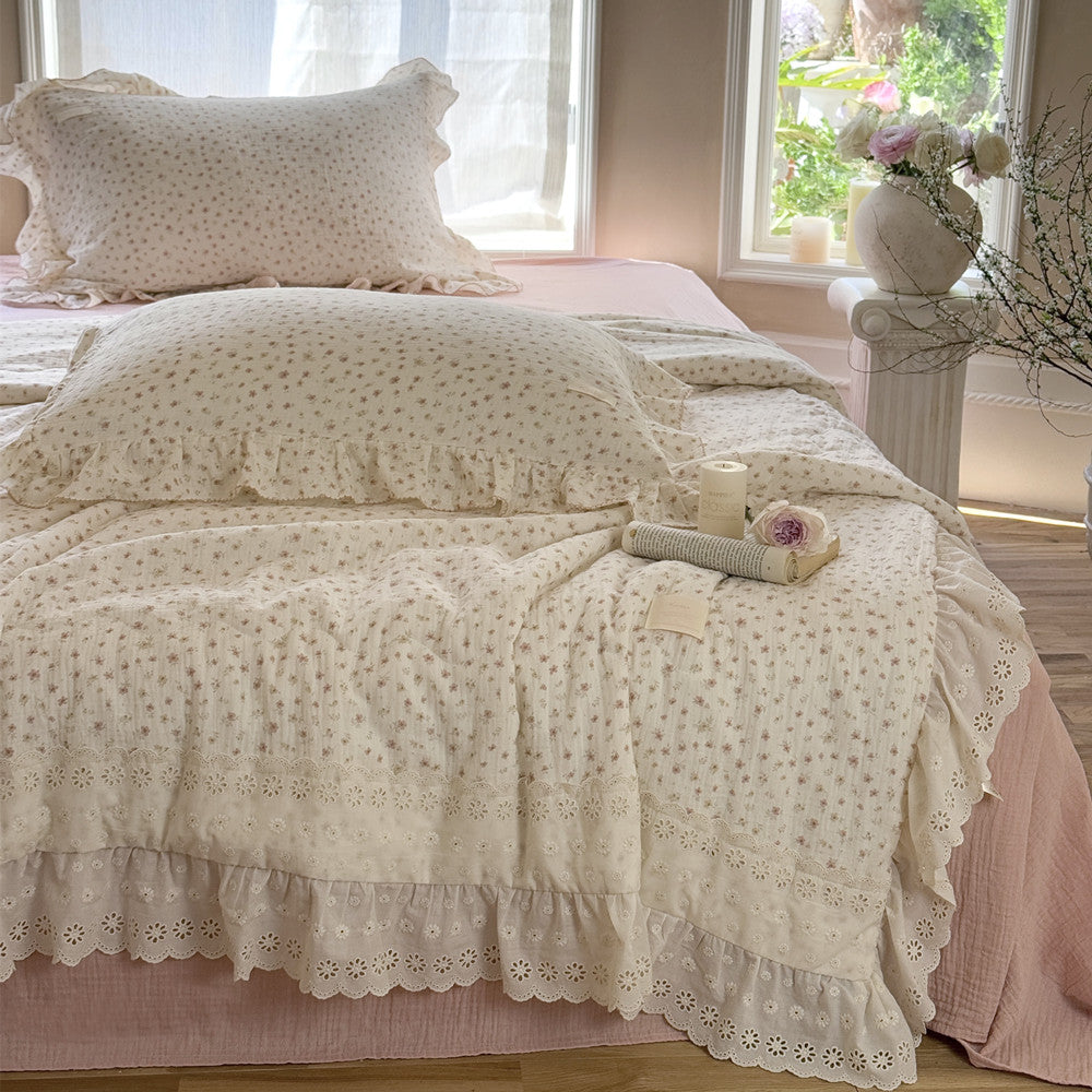 Romantic bedding floral cotton comforter full bed
