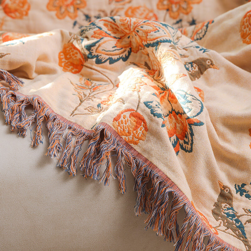 Fall Bohemian Throw Blanket - StuffedHome