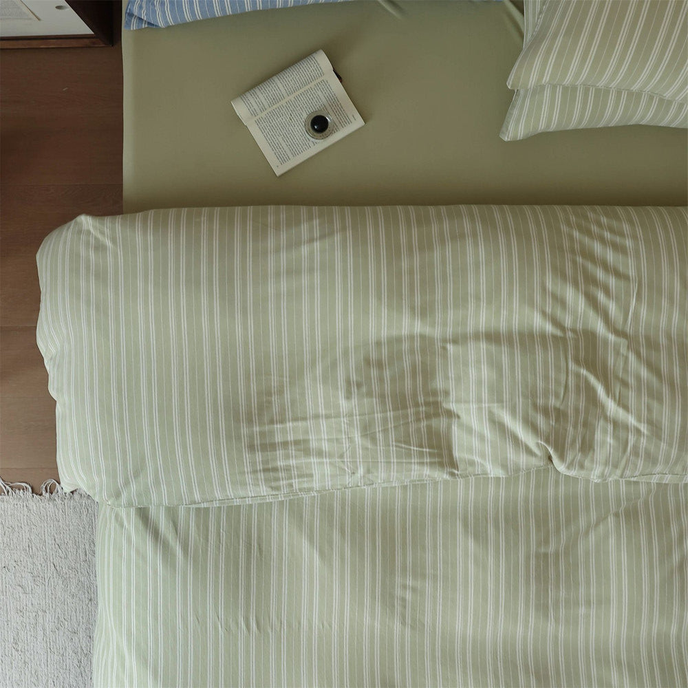 Striped Cotton Bedding Set - StuffedHome