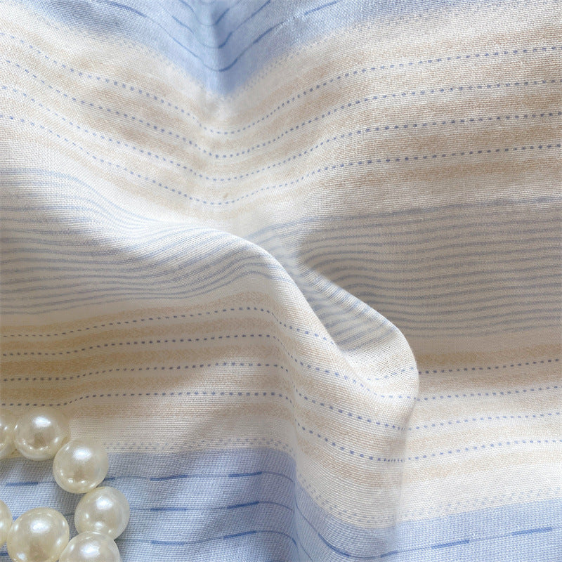 Fresh Pastel Stripe Bedding Set - StuffedHome