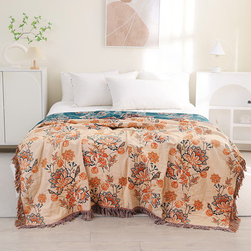 Fall Bohemian Throw Blanket - StuffedHome