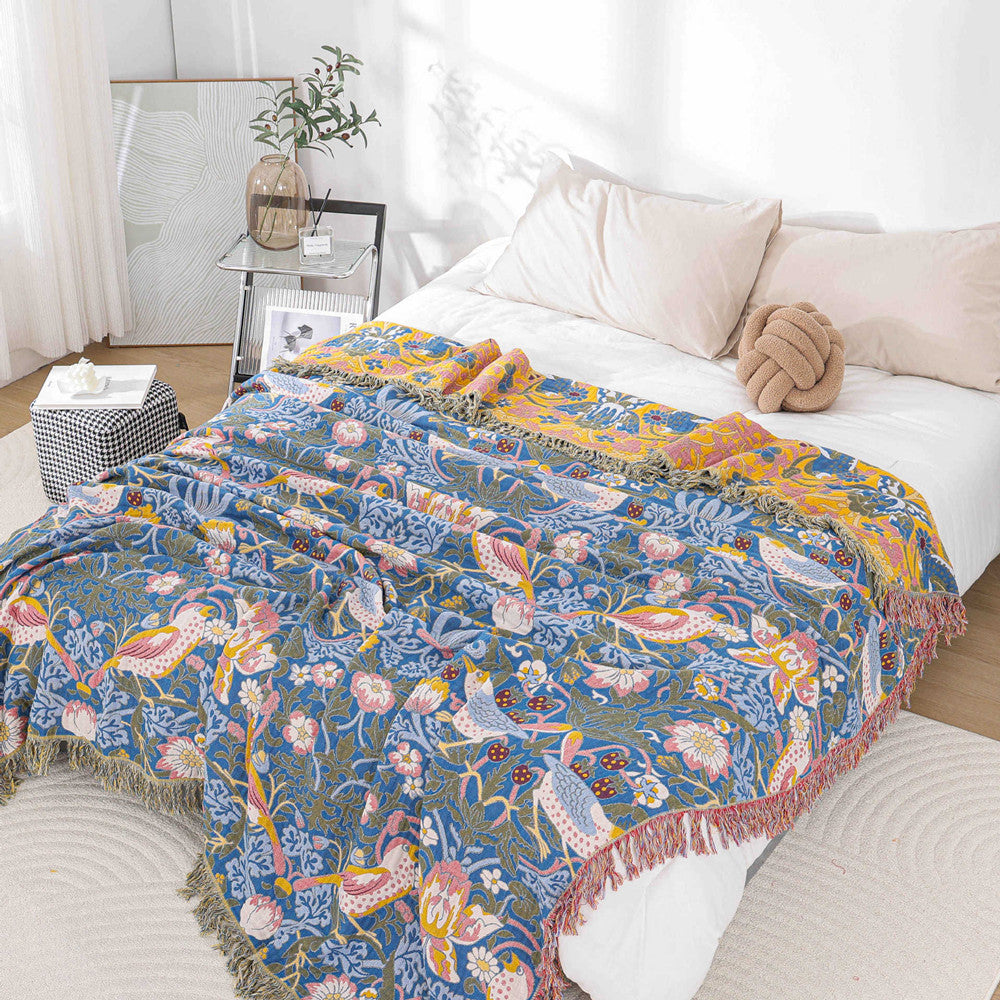 Boho Woven Throw Blanket - StuffedHome