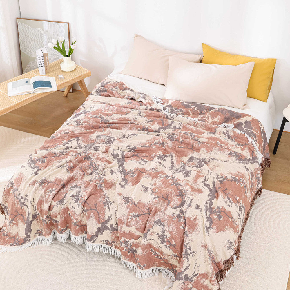 Cotton Woven Throw Blanket King Size - StuffedHome