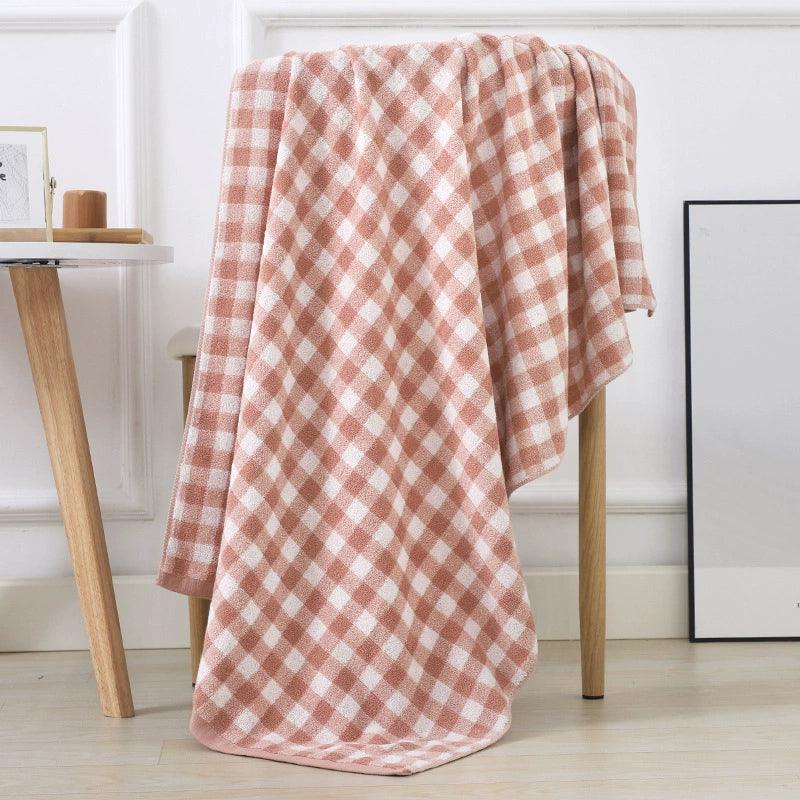 Plaid Pure Cotton Towel Sets - StuffedHome