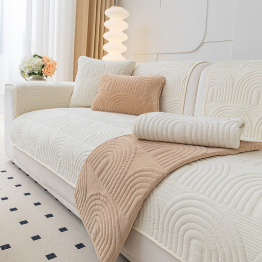 Velvet Arch-shaped Sofa Cover - StuffedHome