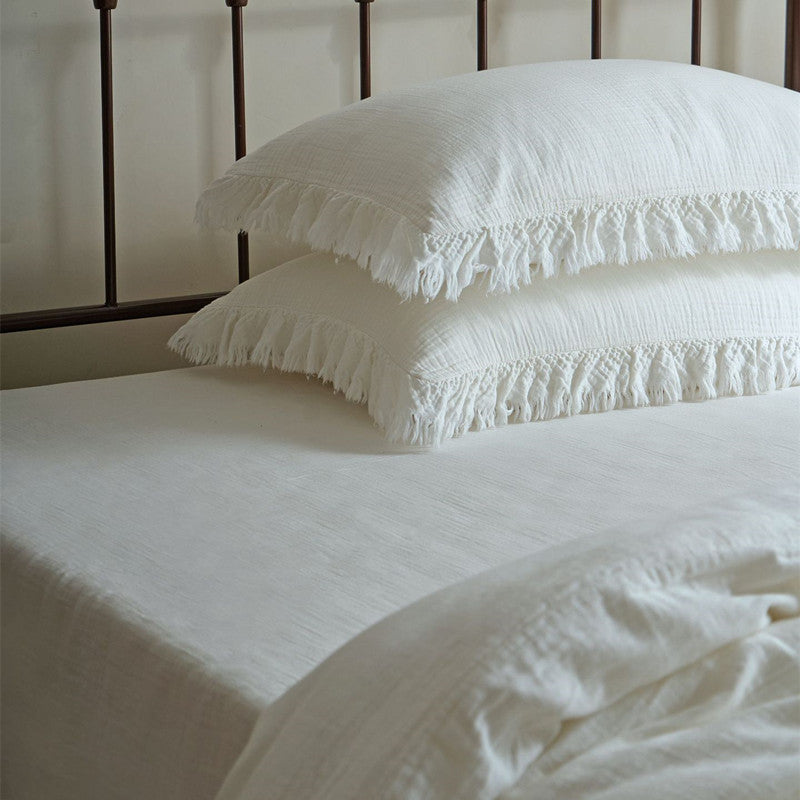 Cotton Fringe Duvet Cover Set - StuffedHome