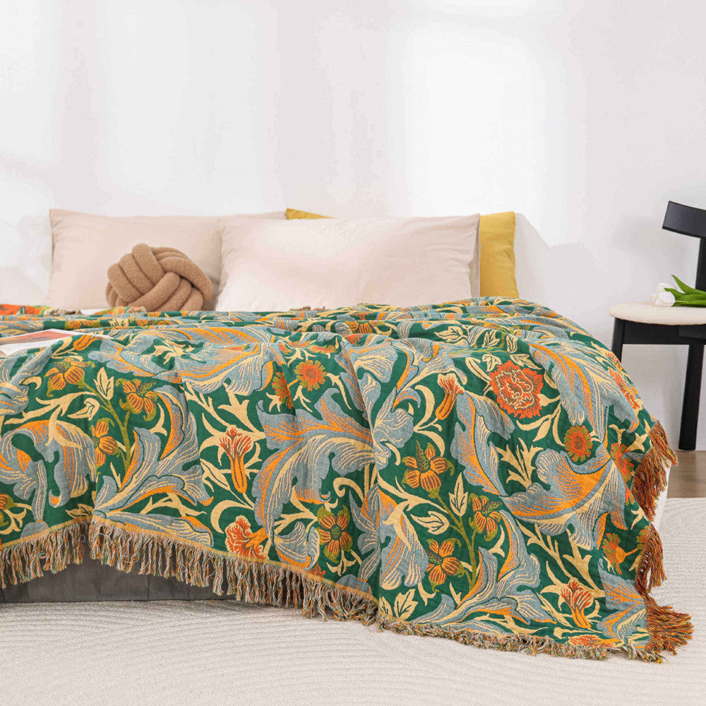 woven cotton gauze throw