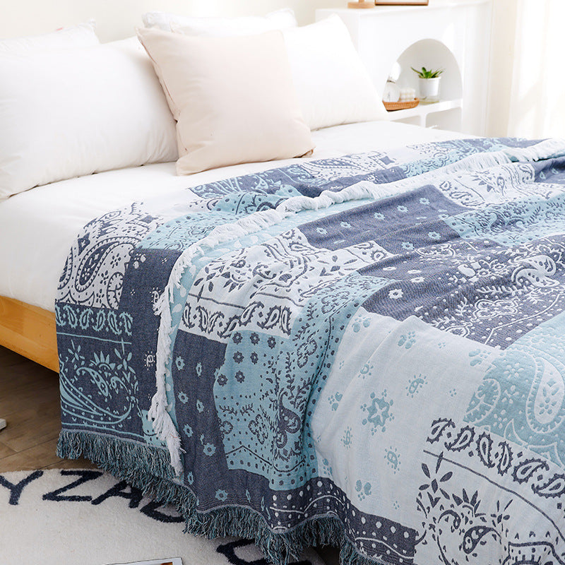 Jacquard Throw Blanket 90"x98" - StuffedHome
