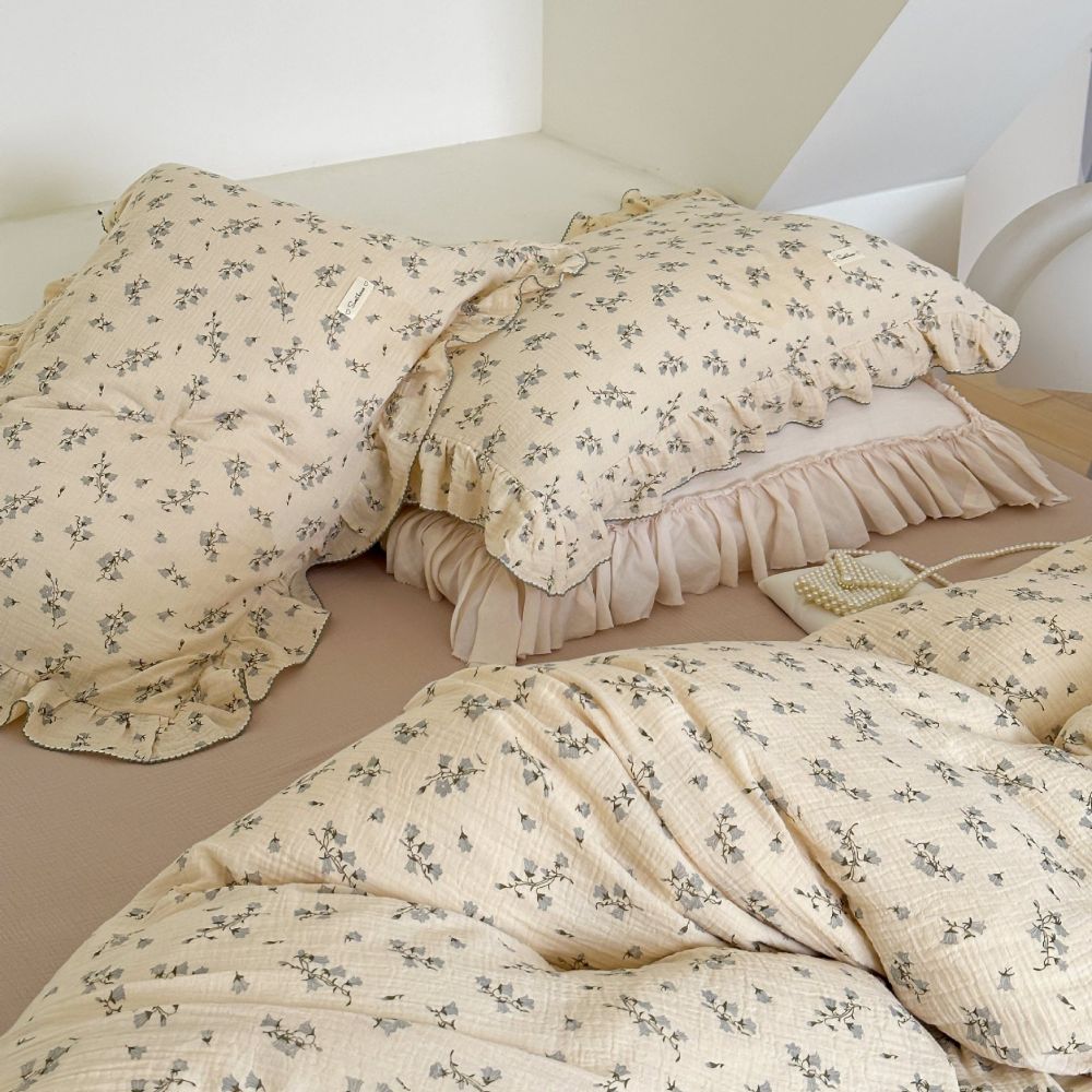 Cotton Muslin Duvet Cover with Pillowcase Set