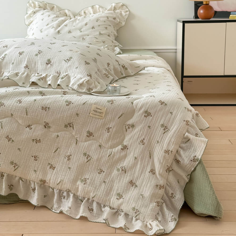 Cotton-ruffle-comforter-set