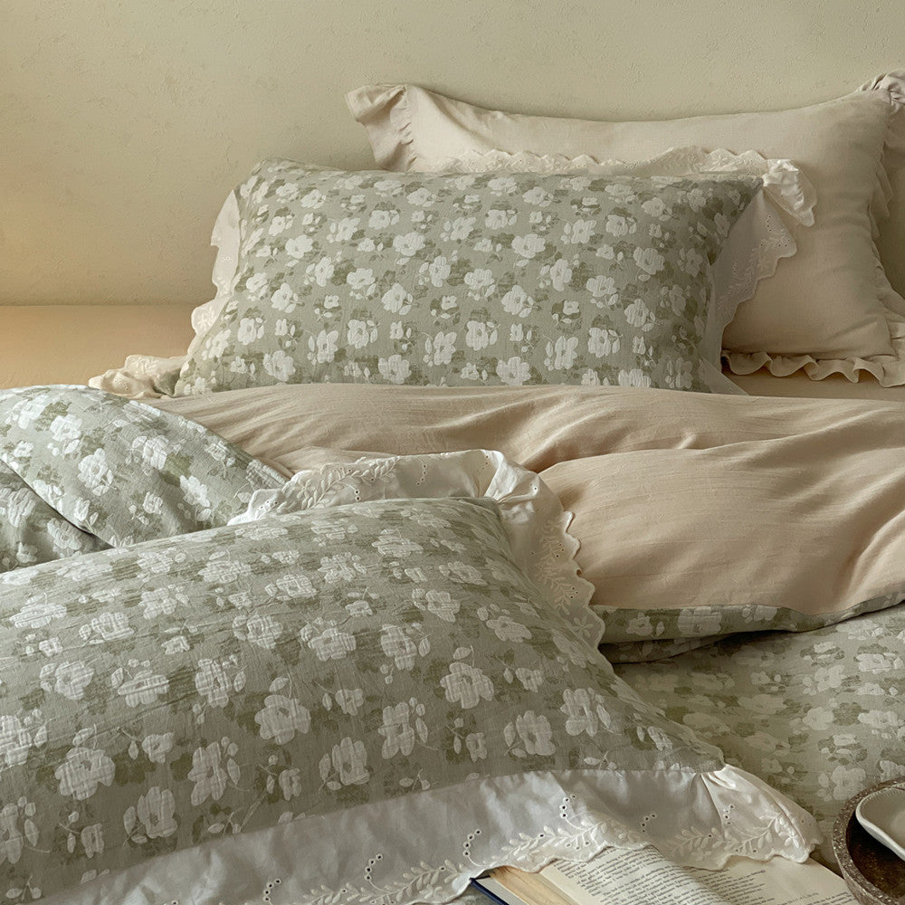 Floral Jacquard Cotton Bedding Set