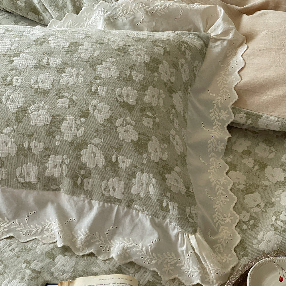 Floral Jacquard Cotton Bedding Set