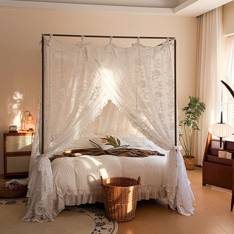 romantic lace canopy curtains for bedroom