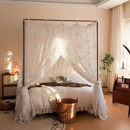 romantic lace canopy curtains for bedroom