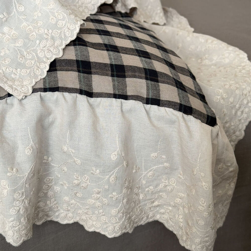 Gingham Cotton Bedding Set – 4-Piece
