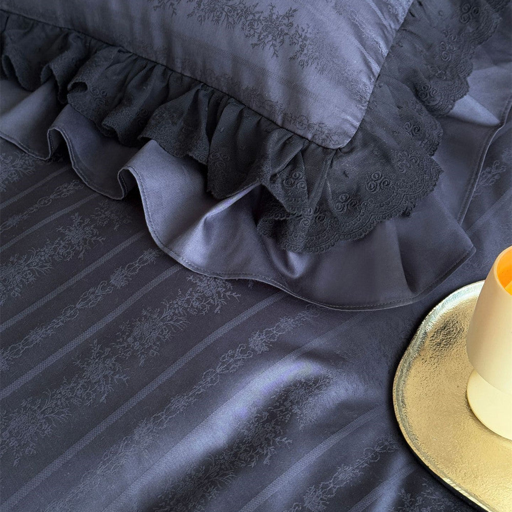 Long-Staple Cotton Lace Ruffle Bedding Set