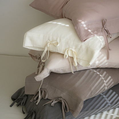 Lyocell Tie Pillowcase Set – Soft Bow Closure