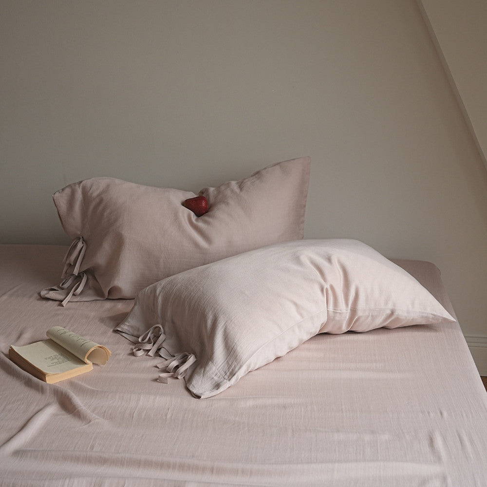 Lyocell Tie Pillowcase Set – Soft Bow Closure