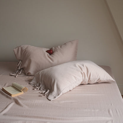 Lyocell Tie Pillowcase Set – Soft Bow Closure