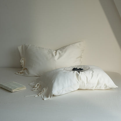 Lyocell Tie Pillowcase Set – Soft Bow Closure