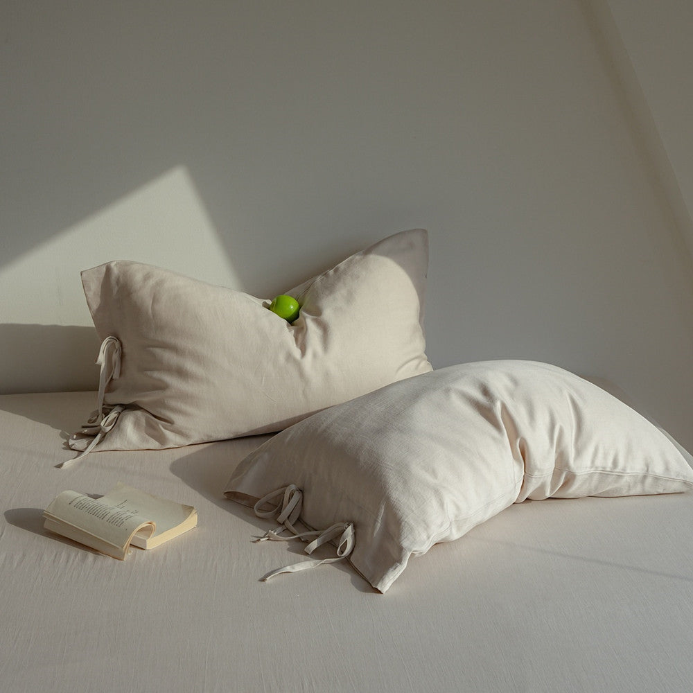 Lyocell Tie Pillowcase Set – Soft Bow Closure