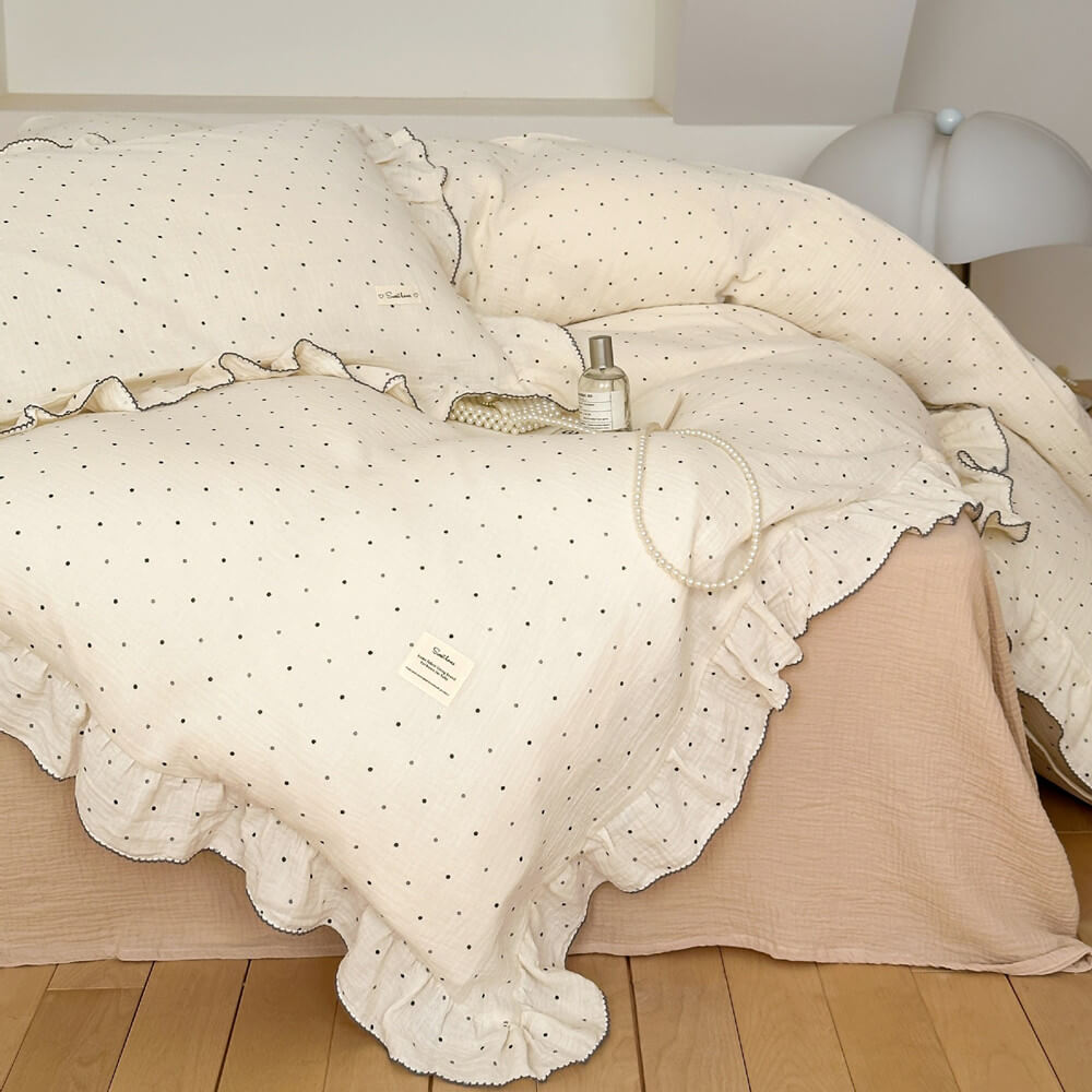 Muslin bedding set for twin size bed