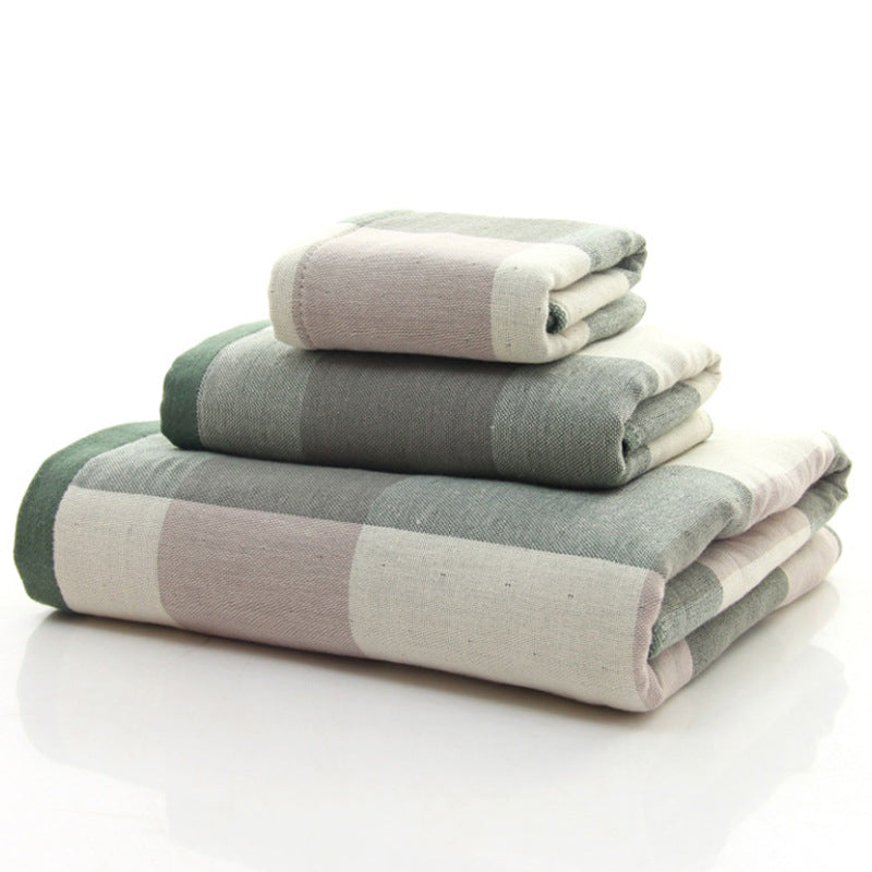 Plaid-Bathroom-Towel-Sets-Cheap