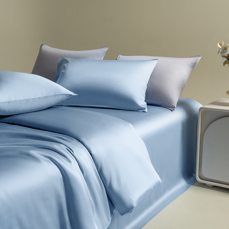 Silky bedding set with pillowcases