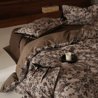 Vintage Floral Long-Staple Cotton Bedding Set