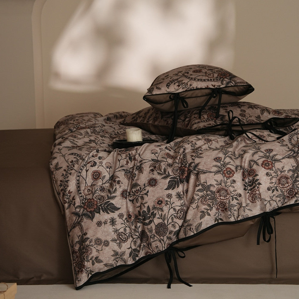 Vintage Floral Long-Staple Cotton Bedding Set
