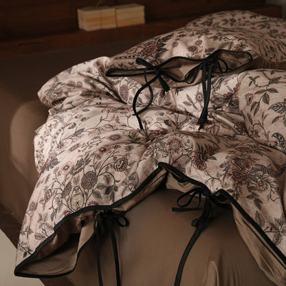 Vintage Floral Long-Staple Cotton Bedding Set