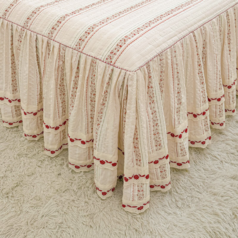 Ditsy Floral Quilted Bed Skirt
