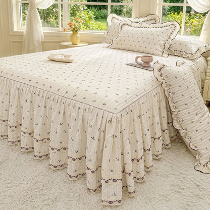 Ditsy Floral Quilted Bed Skirt