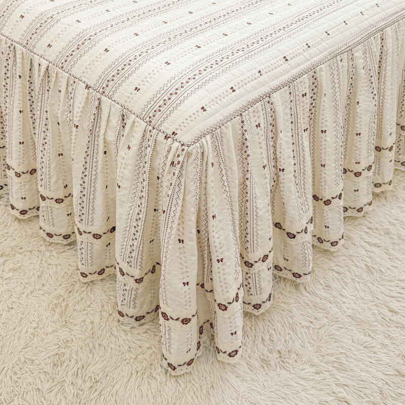 Ditsy Floral Quilted Bed Skirt