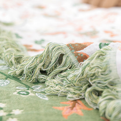 bed throw green