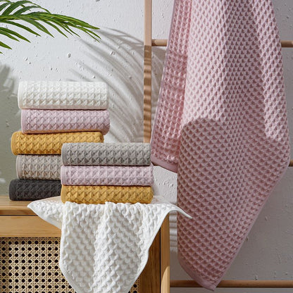 Cotton Waffle Bath Towel Set