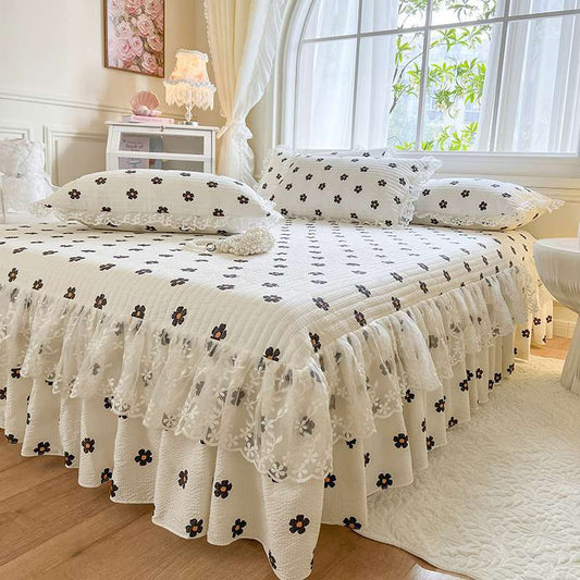 cotton ruffle bed skirt