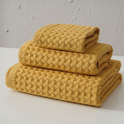 Cotton Waffle Bath Towel Set