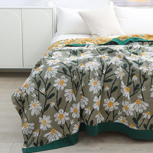 Daisy Flower Throw Blanket - StuffedHome