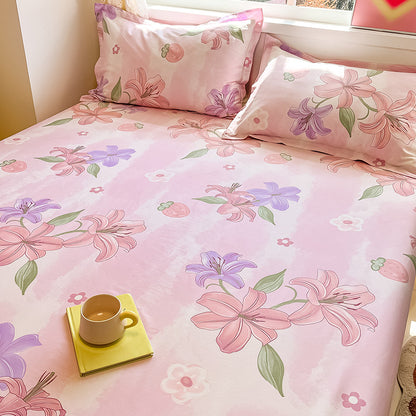 floral bed sheet